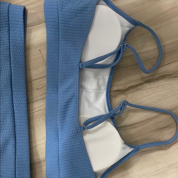 Blue Ribbed Bikini Set - Picture 4 of 4